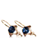 Sapphire Original Vintage 14K Rose Gold Earrings Vintage Jewlery vec142r